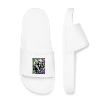 elephant - Kids’ Pool Sliders - white - Front