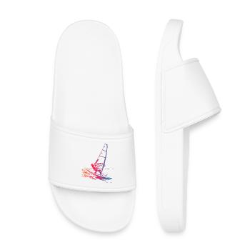 Vintage Windsurfen - Kinder Badelatschen - Weiß - Vorne