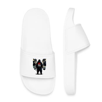 Ninja urbain avec Soleil Rouge - Claquettes enfant - blanc - Devant