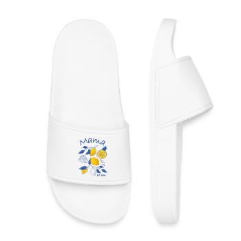 Mama Est. 2026 Vintage Lemons Mom Geschenk - Kinder Badelatschen - Weiß - Vorne
