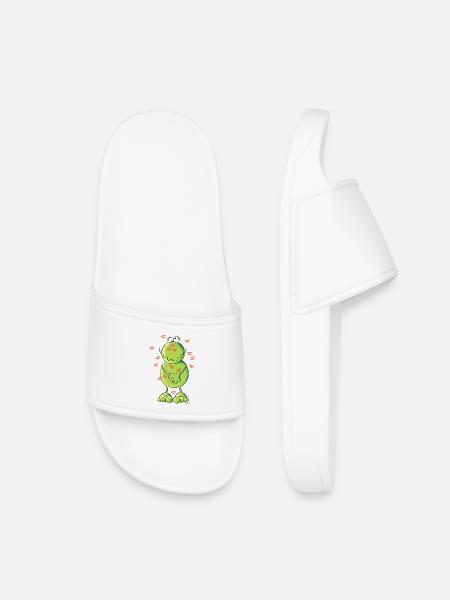 Knutsch Frosch - Kinder Badelatschen - Weiß