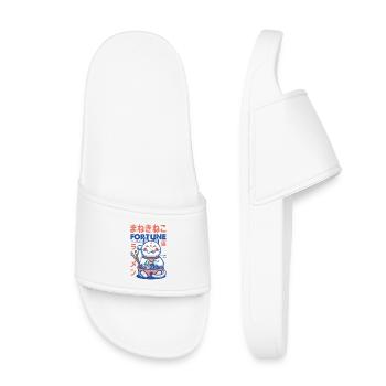 Maneki Neko Fortune Ramen - Kids’ Pool Sliders - white - Front