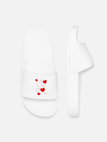Cadeau Saint-Valentin Saint-Valentin - Claquettes enfant - blanc