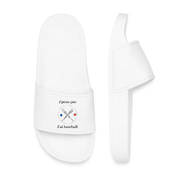 Je peux pas jai baseball - Claquettes enfant - blanc - Devant