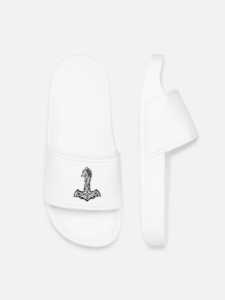 Loup noir et marteau de Thor - Claquettes enfant - blanc