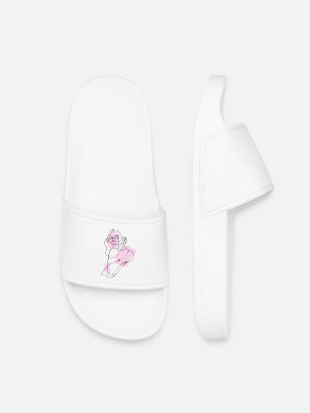 Woman in pink - Kids’ Pool Sliders - white