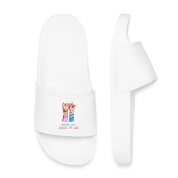 Meilleures amies pour la vie - Claquettes enfant - blanc - Devant