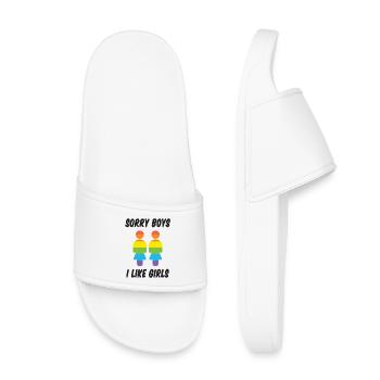 Désolé les garçons, j’aime les filles - Claquettes enfant - blanc - Devant