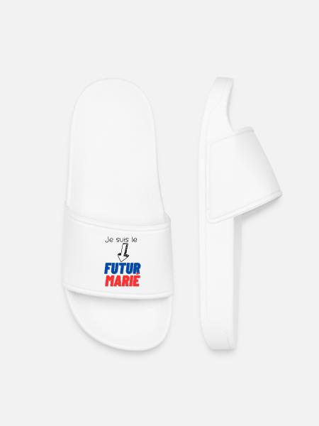 EVG futur marié. Enterrement vie célibataire - Claquettes enfant - blanc