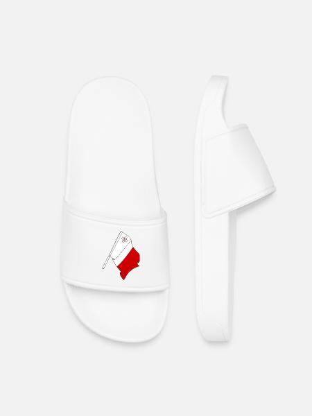 Flagge von Malta - Kinder Badelatschen - Weiß