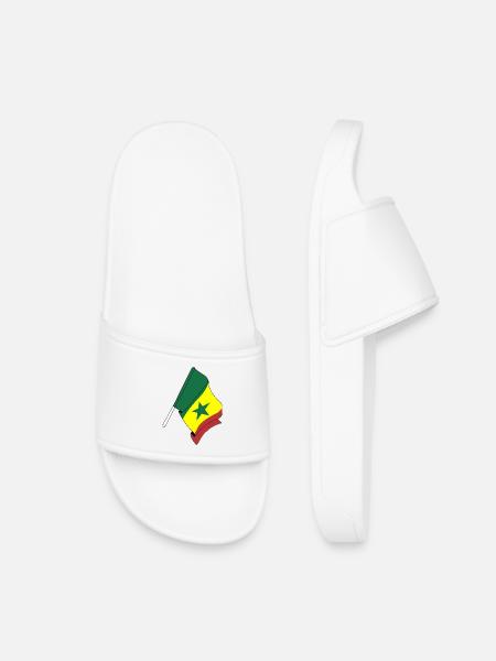 Flagge von Senegal - Kinder Badelatschen - Weiß