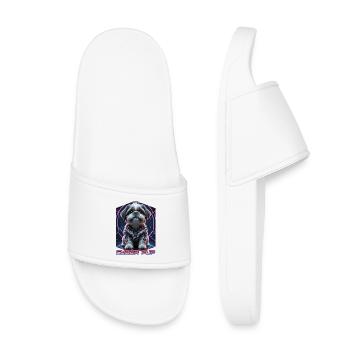 Cyber Pup Shih Tzu Dog - Kids’ Pool Sliders - white - Front
