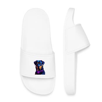 Néon Rottweiler Art Numérique - Claquettes enfant - blanc - Devant
