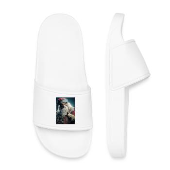 Scary Christmas Krampus Santa - Kids’ Pool Sliders - white - Front