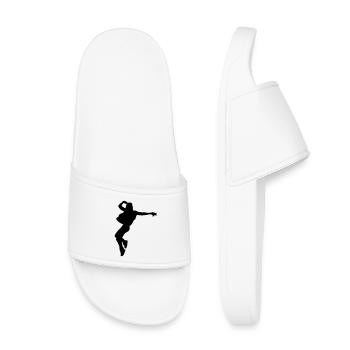 B-Girl Silhouette – Breakdance Style - Kids’ Pool Sliders - white - Front