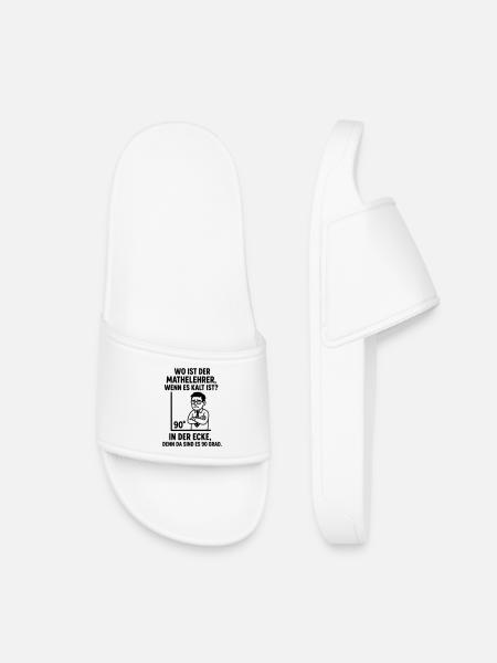 90 grad ecke lehrer mathe witz - Kinder Badelatschen - Weiß