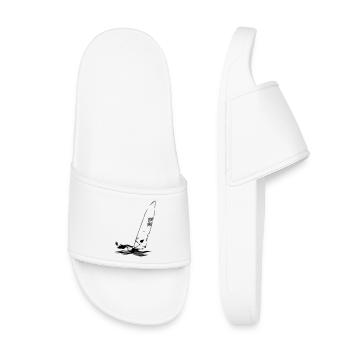 ILCA Laser Sailing Dinghy Sailboat Regatta Sailing Sports - Kids’ Pool Sliders - white - Front