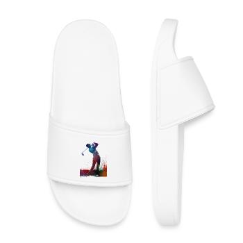 Golf player #golf - Kids’ Pool Sliders - white - Front
