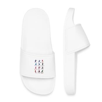 Tennis player sport art #tennis - Kids’ Pool Sliders - white - Front
