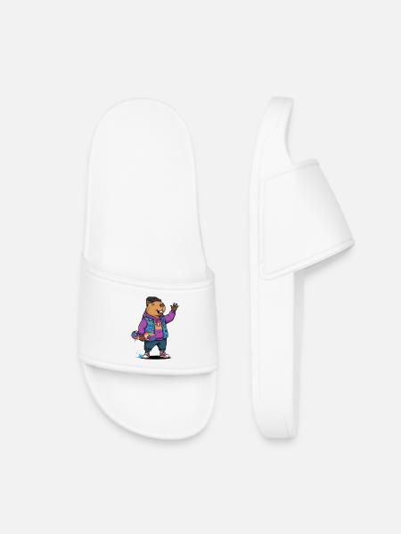 Beaver Skate Vibes Pullover Hoodie - Kids’ Pool Sliders - white