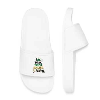 Muslim Religious Message, Faith and Success - Kids’ Pool Sliders - white - Front