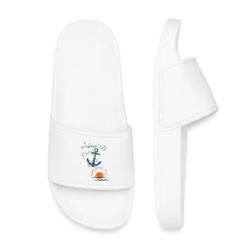 Maritime Mode und Accessoires mein Ankerplatz - Kinder Badelatschen - Weiß - Vorne