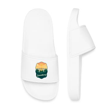 Emblème vintage du pont Adolphe du Luxembourg - Claquettes enfant - blanc - Devant