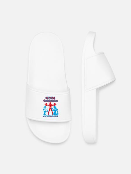 Fitness-gym-bodybuilding - Kids’ Pool Sliders - white