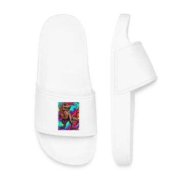 dinosaure - Claquettes enfant - blanc - Devant