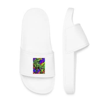 dinosaure - Claquettes enfant - blanc - Devant