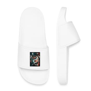 Yin et Yang cool - Claquettes enfant - blanc - Devant