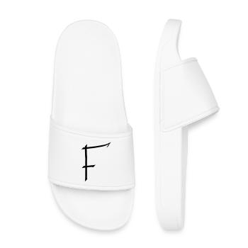 Lettre F - Claquettes enfant - blanc - Devant