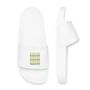 Vagator Indian Retro Pattern - Kids’ Pool Sliders - white - Front