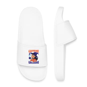 Caffeine & Cauldrons Witch - Kids’ Pool Sliders - white - Front