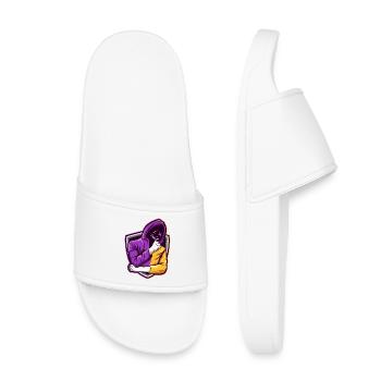 Gamer Mask Hoodie E-Sports Design - Kids’ Pool Sliders - white - Front
