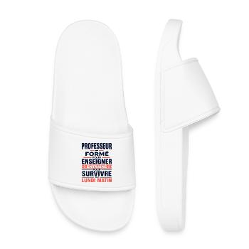 T-shirt professeur humour lundi matin  - Claquettes enfant - blanc - Devant