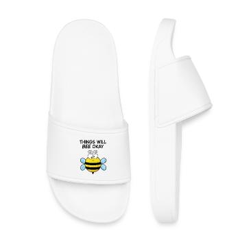 Tout ira bien – Sweet Motivational Bee - Claquettes enfant - blanc - Devant