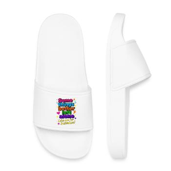 Some Things Better Left Alone - Kids’ Pool Sliders - white - Front