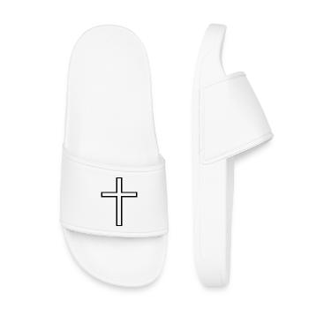 Christen Kreuz - Kinder Badelatschen - Weiß - Vorne