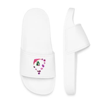 Glitter umbrella and flower ring - Kids’ Pool Sliders - white - Front