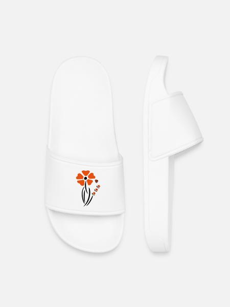 Printemps avec coccinelle - Claquettes enfant - blanc