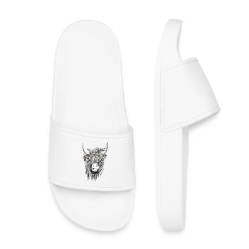 Yak Buffalo Beef Cow Bison Taurus Horn Tongue Bull - Kids’ Pool Sliders - white - Front