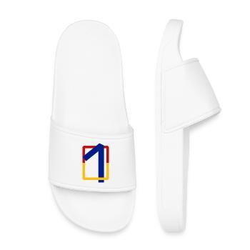 Dix angulaires - Claquettes enfant - blanc - Devant