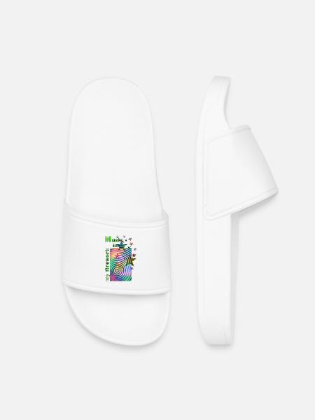 Music is my fireworks - Kids’ Pool Sliders - white