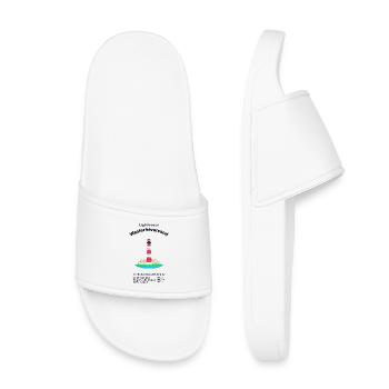 Leuchtturm Westerheversand Nordsee Deutschland - Kinder Badelatschen - Weiß - Vorne