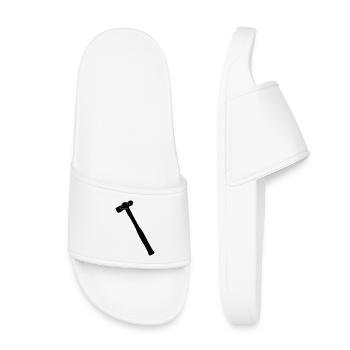 Ball hammer or dent hammer shadow image - Kids’ Pool Sliders - white - Front