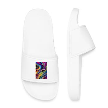 Art abstrait - Claquettes enfant - blanc - Devant