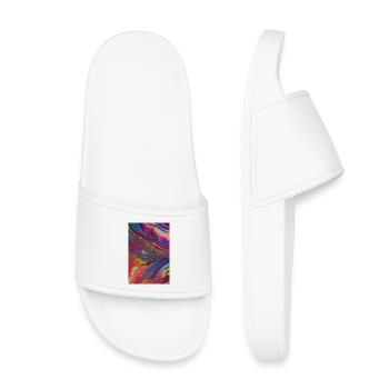 Art abstrait - Claquettes enfant - blanc - Devant