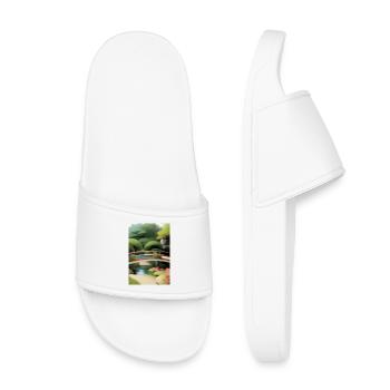 Jardin zen chinois - Claquettes enfant - blanc - Devant