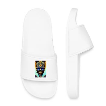 Blue skull - Claquettes enfant - blanc - Devant